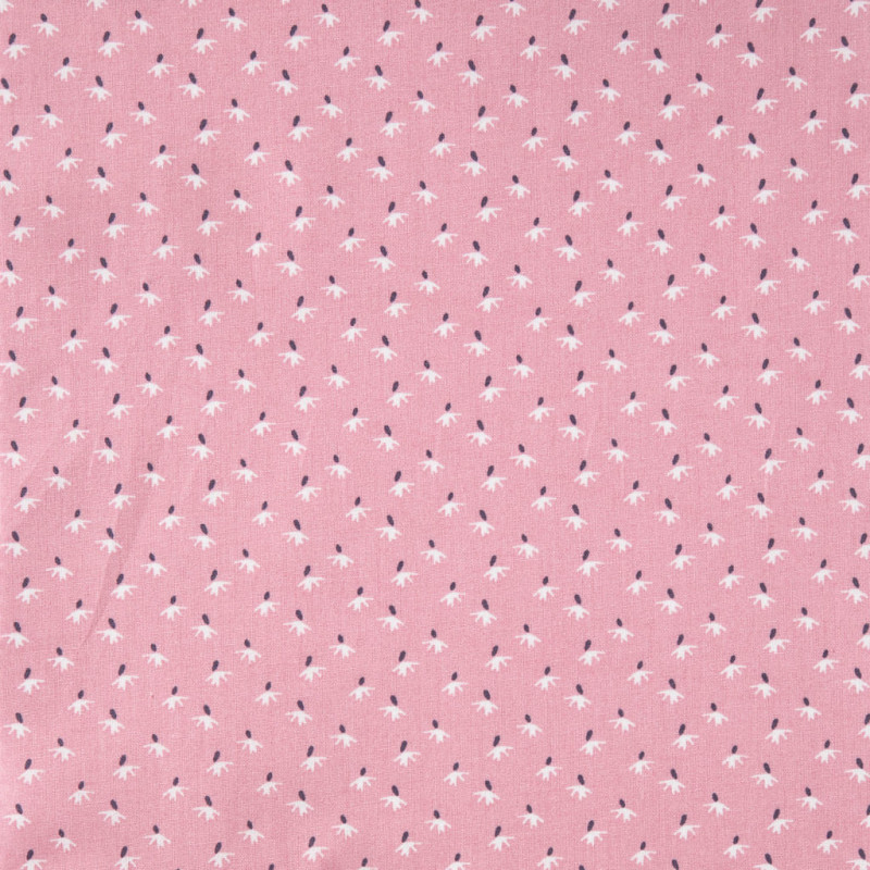 Printed Cotton COZID Faded Pink / Jade